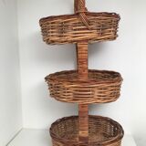 Panier à 3 étages sur pieds vintage