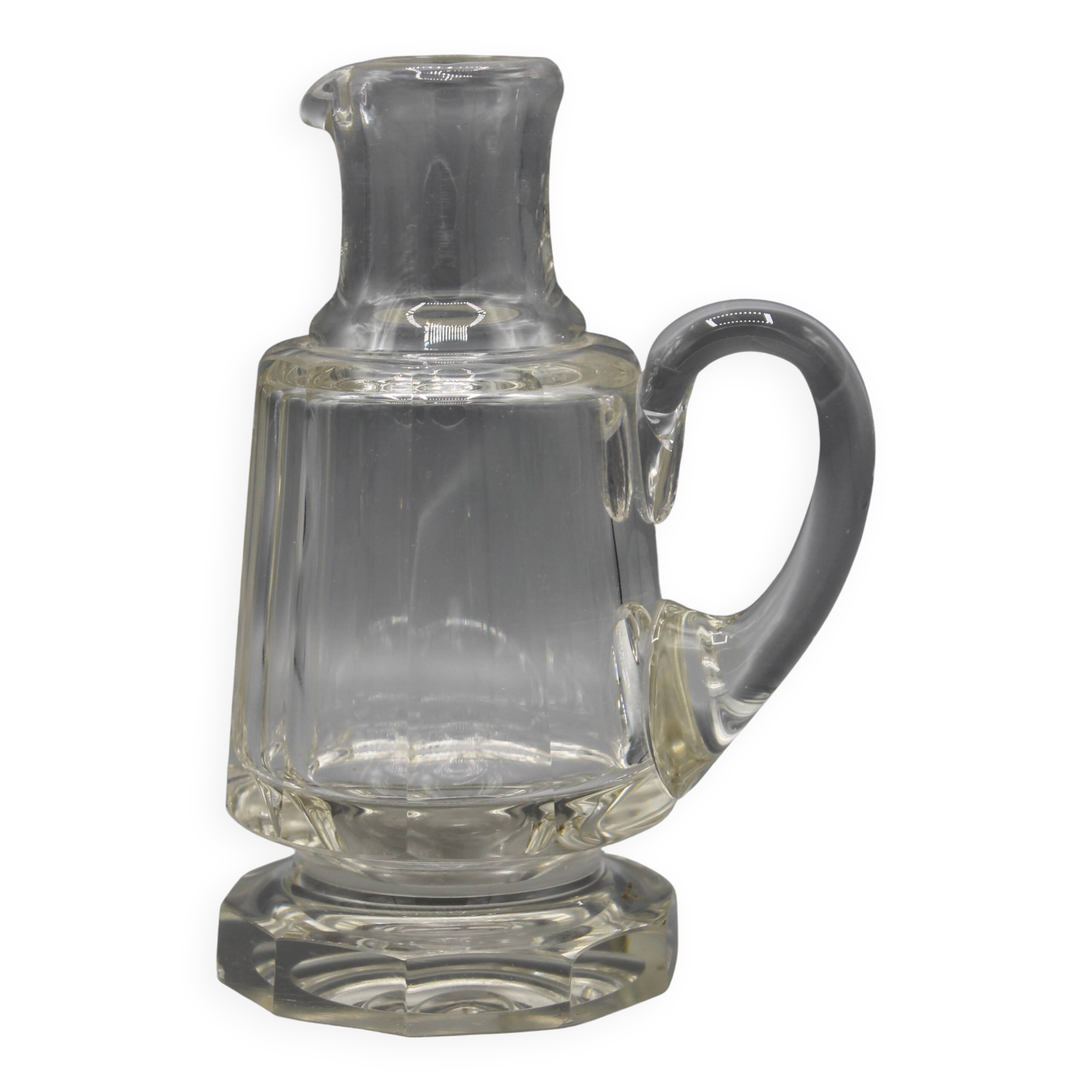 Old le creusot crystal carafe pitcher 19th century