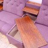 Ensemble de salon vintage bloc de l'Est, Tchécoslovaquie, 1980