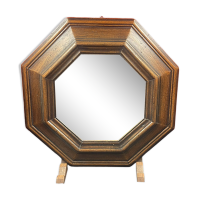 Miroir rustique en bois mouluré 34 cm