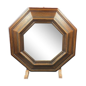 Miroir rustique en bois mouluré 34 cm