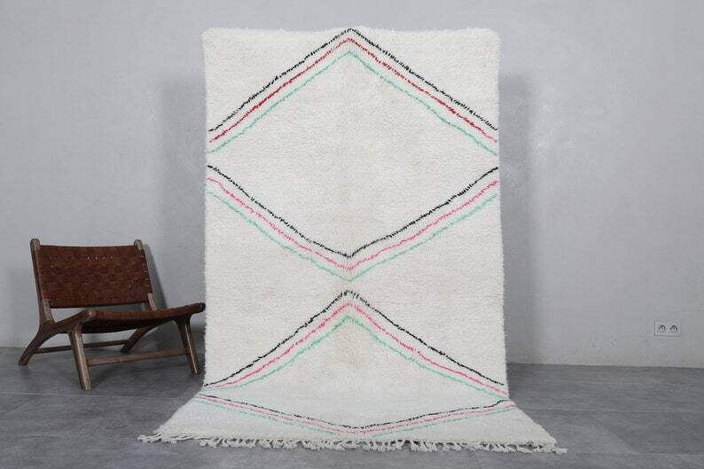 Authentic natural wool rug 1.4/2.6 m