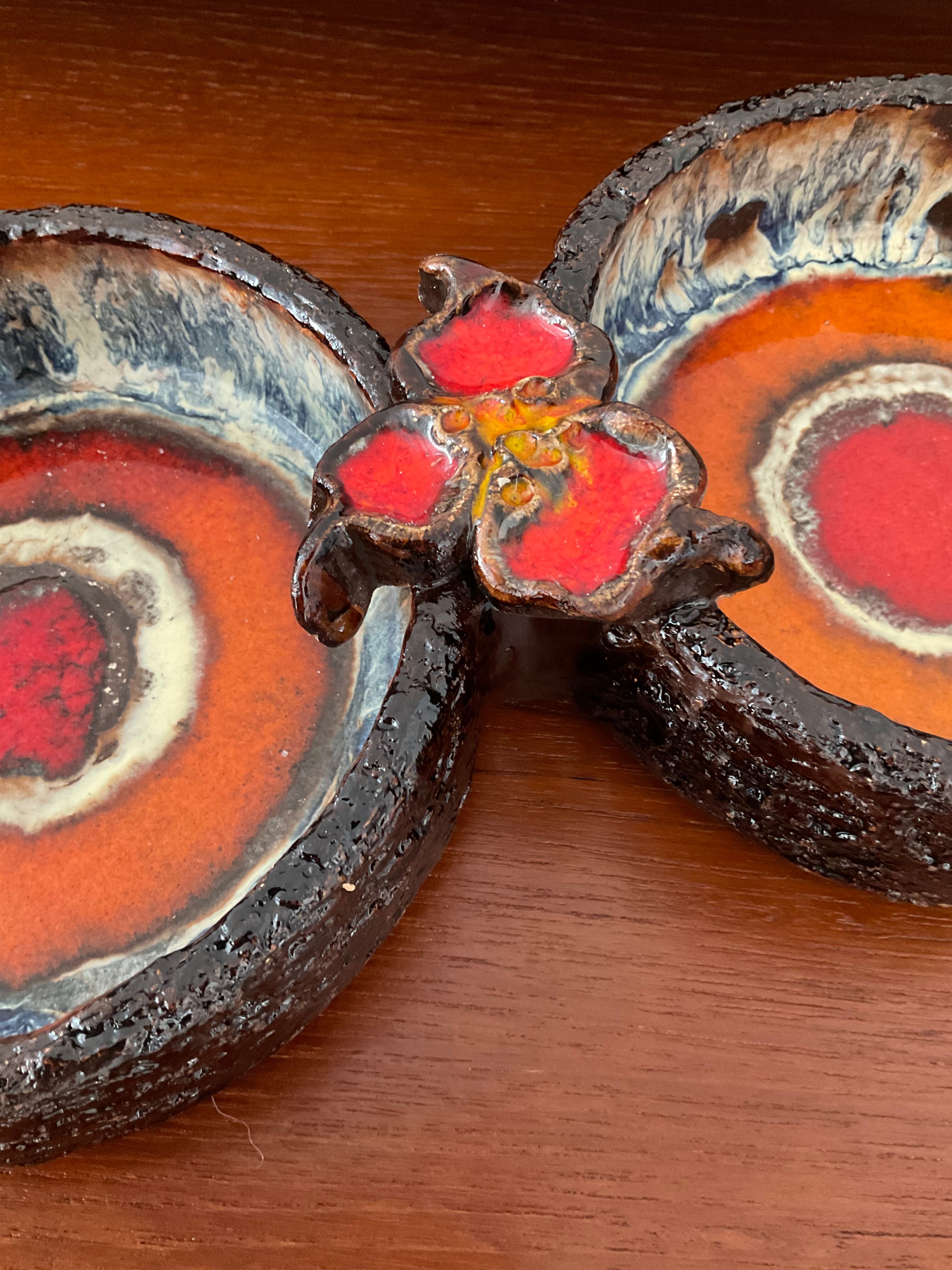 Vintage enamelled ceramic pocket empty from the 60s and 70s