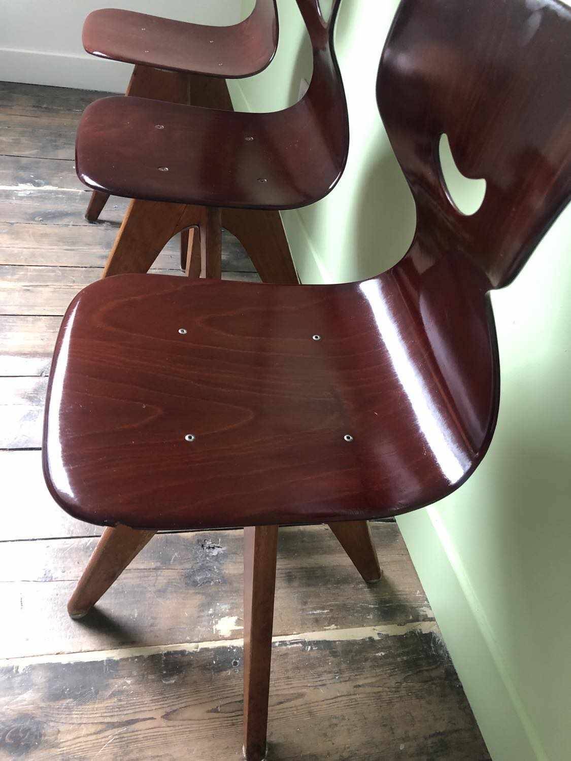 Vintage Smile chairs by Adam Stegner, antique designer seats