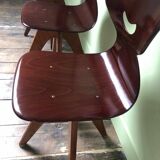 Chaises vintage Smile de Adam Stegner, sièges anciens design