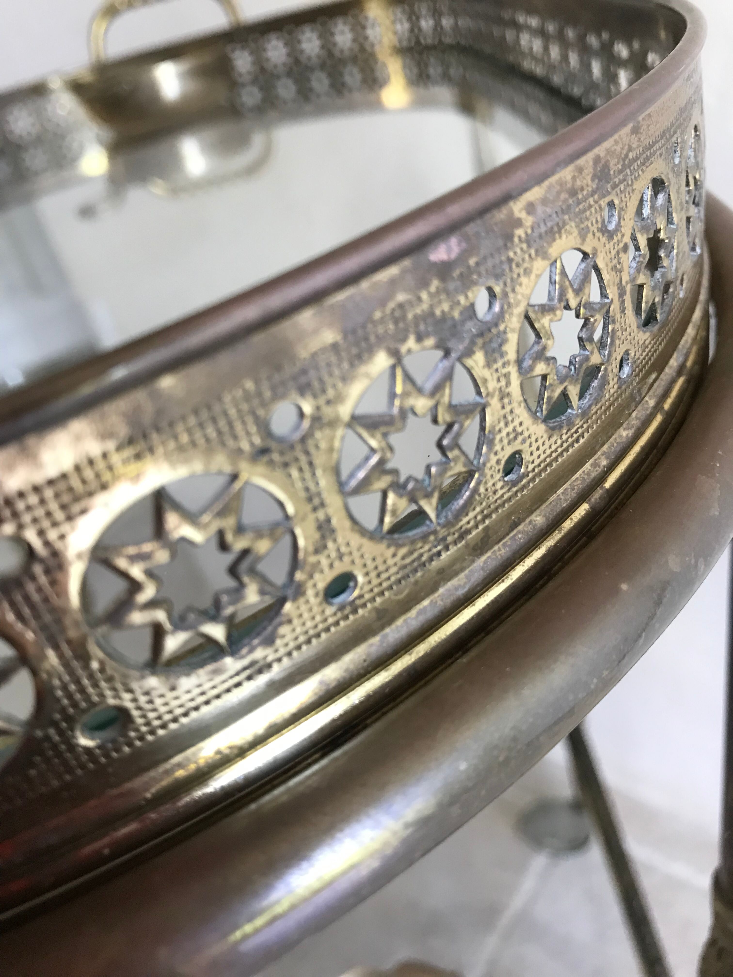 Vintage brass trolley