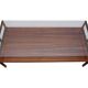 Rosewood coffee table with glass top, 1970s