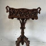 Carved oak planter