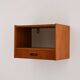1960s Scandinavian wall-mounted teak bedside table