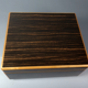 Box Ebony cigar humidor macassar & lemon varnished SB