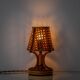 French Riviera Bamboo Rattan Table Lamps, Pair, Vienna Straw Shades, 1960s
