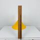 Scandinavian accordion wall light from the 60s, wood and yellow reflector