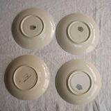 Set of 4 dessert plates Badonviller - Barcarolle pattern