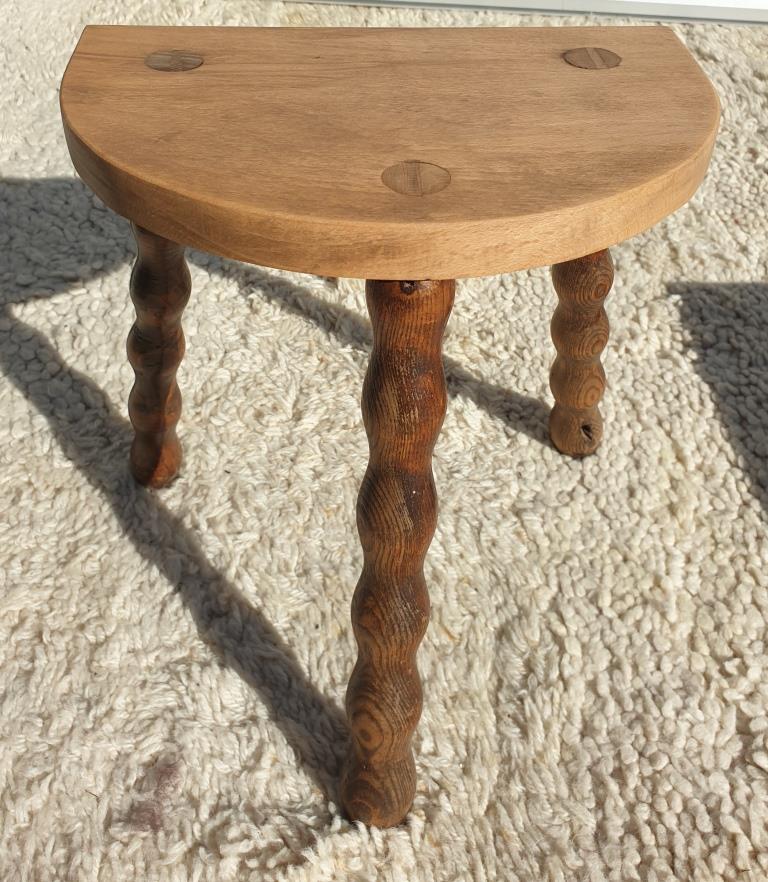 Set 2 decorative milking stools Nature