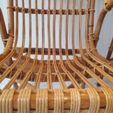 Paire de fauteuils en rotin