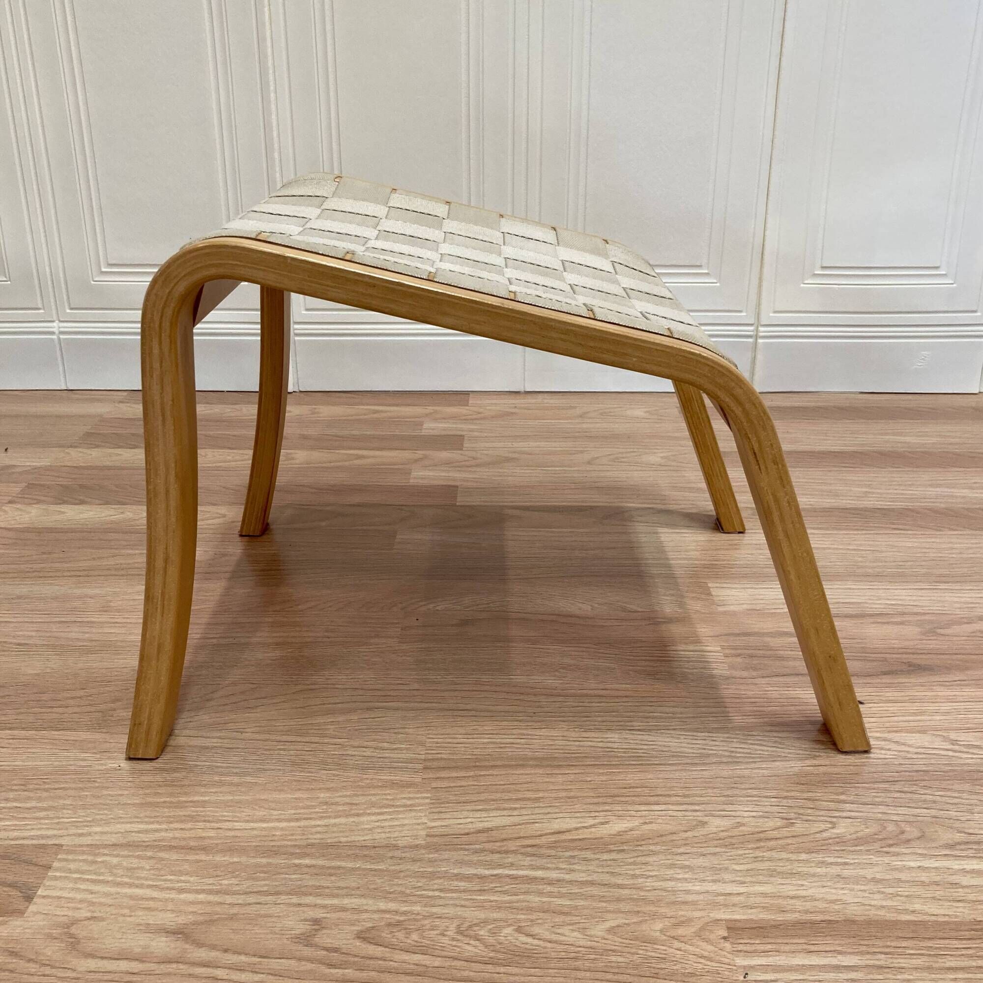Swivel armchair and matching ottoman, Scandinavian design, 1960s.
