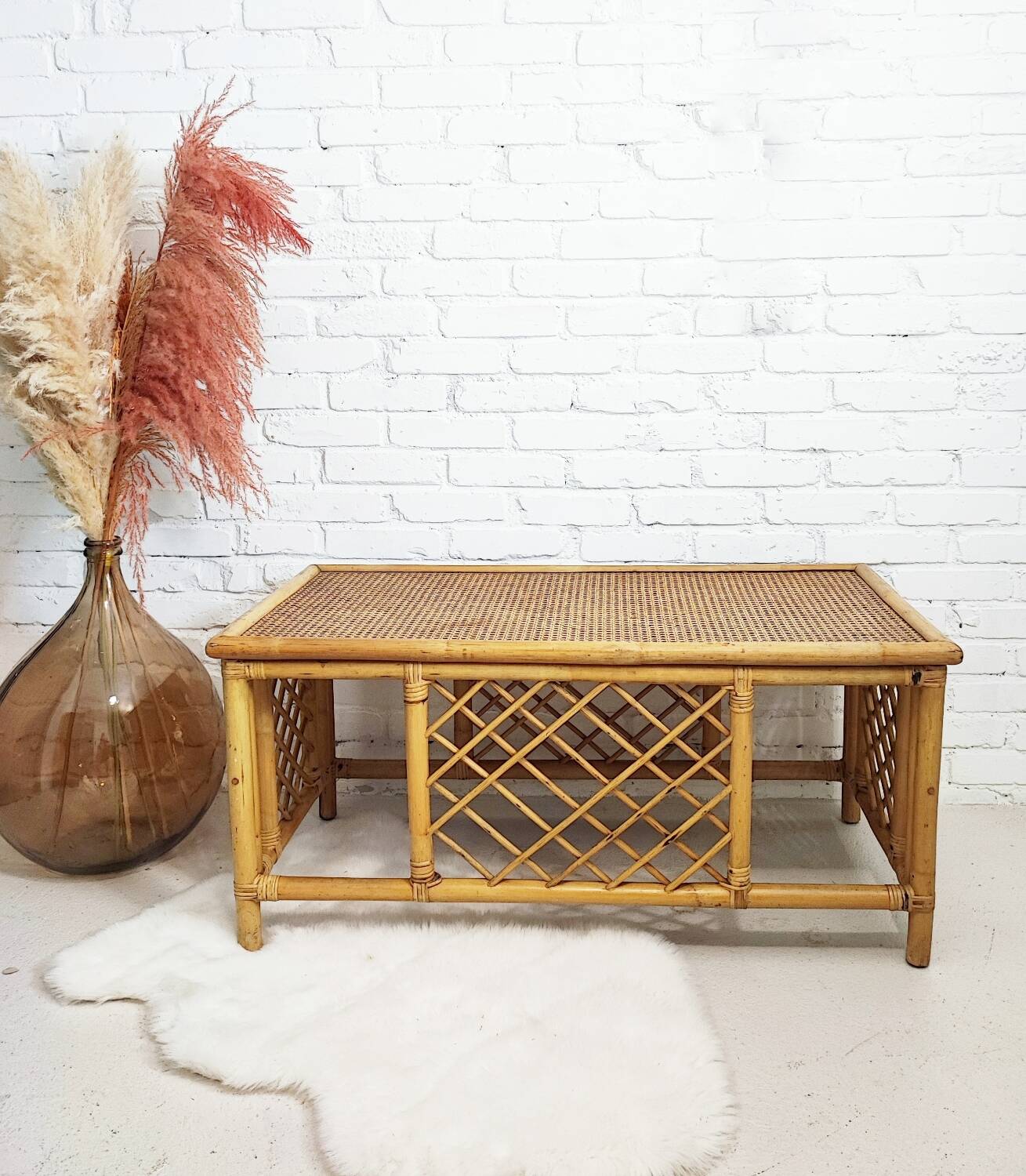 Rattan coffee table