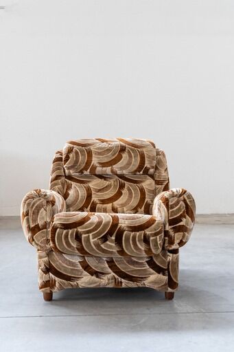 Canapé-lit 3 places avec 2 fauteuils, années 1970