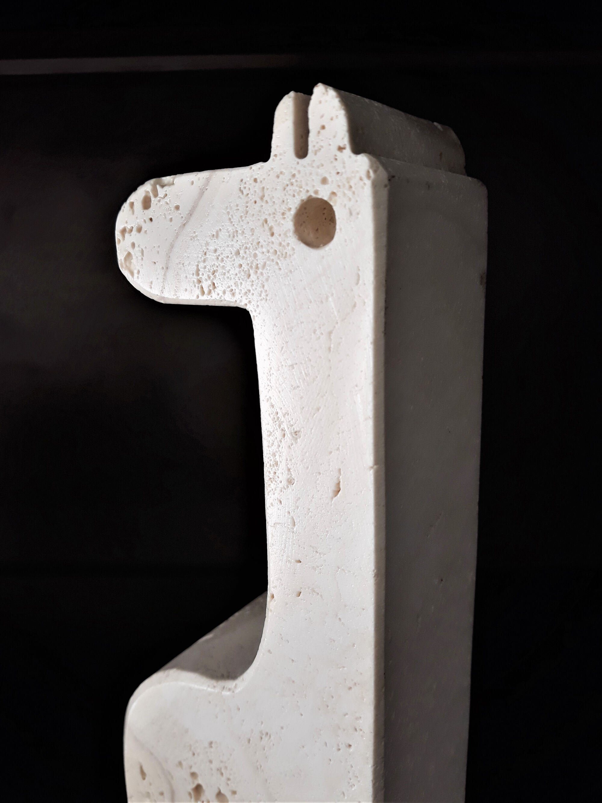 Pair of travertine bookends Fratelli Mannelli, 1970