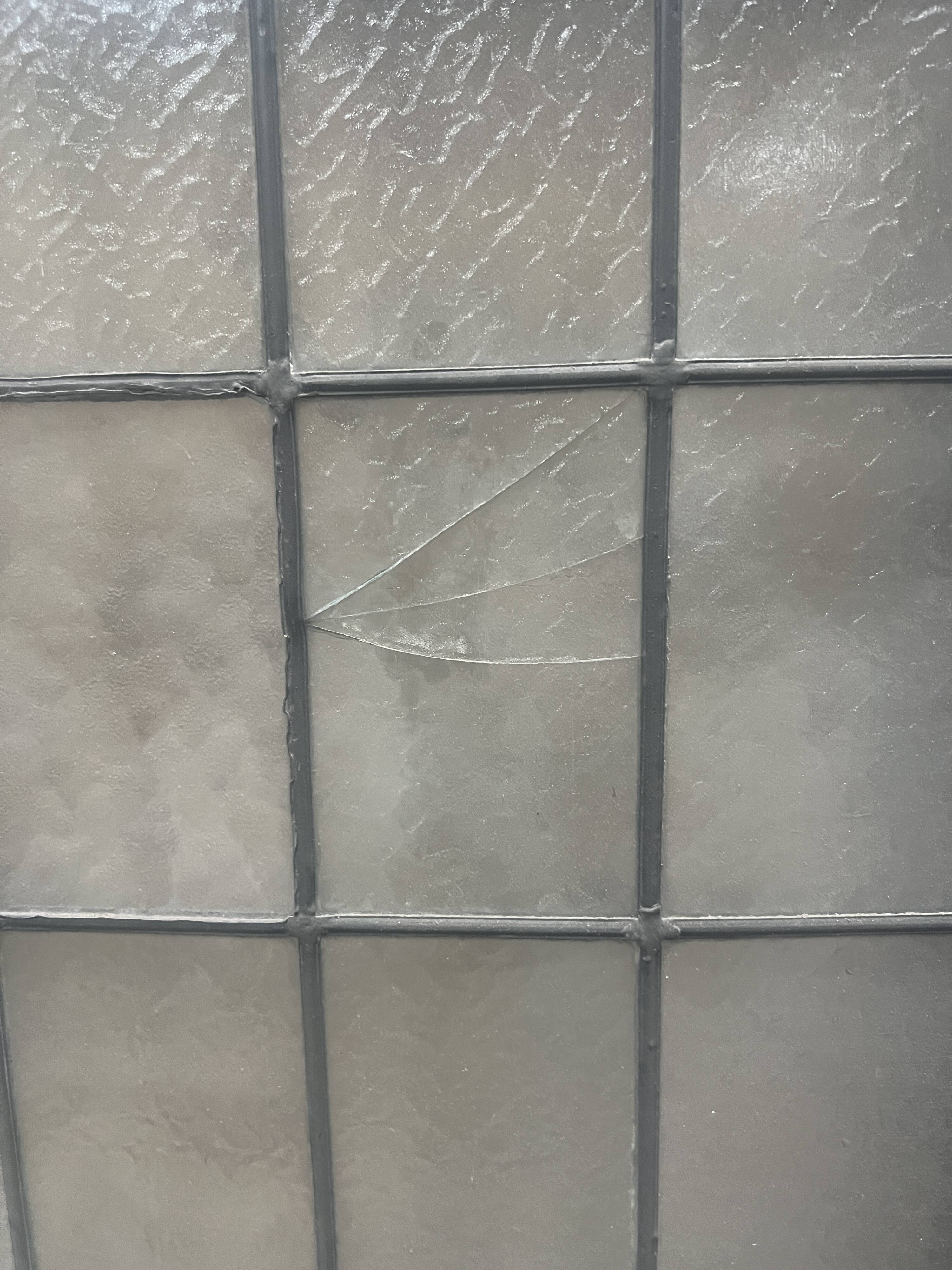 Art Deco stained glass transom window, circa 1900, 20th century