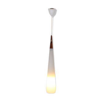Suspension goutte scandinave teck et opaline luxus