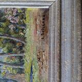 Petit tableau planche sur bois signé Seillard