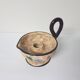 Floral motif ceramic candle holder signed J Massier Vallauris
