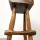 Pair of brutalist bar stools, France, 1950s