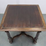 Antique Beech Card/Game Table, Czechoslovakia