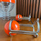 Patère double "Boule" Orange & Chrome  Space Age
