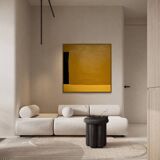 Abstract yellow-ochre canvas 80x80cm