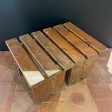 Brutalist pair of bedside tables