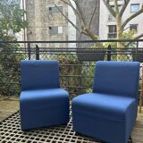 Pair of midnight blue armchairs – contemporary spirit