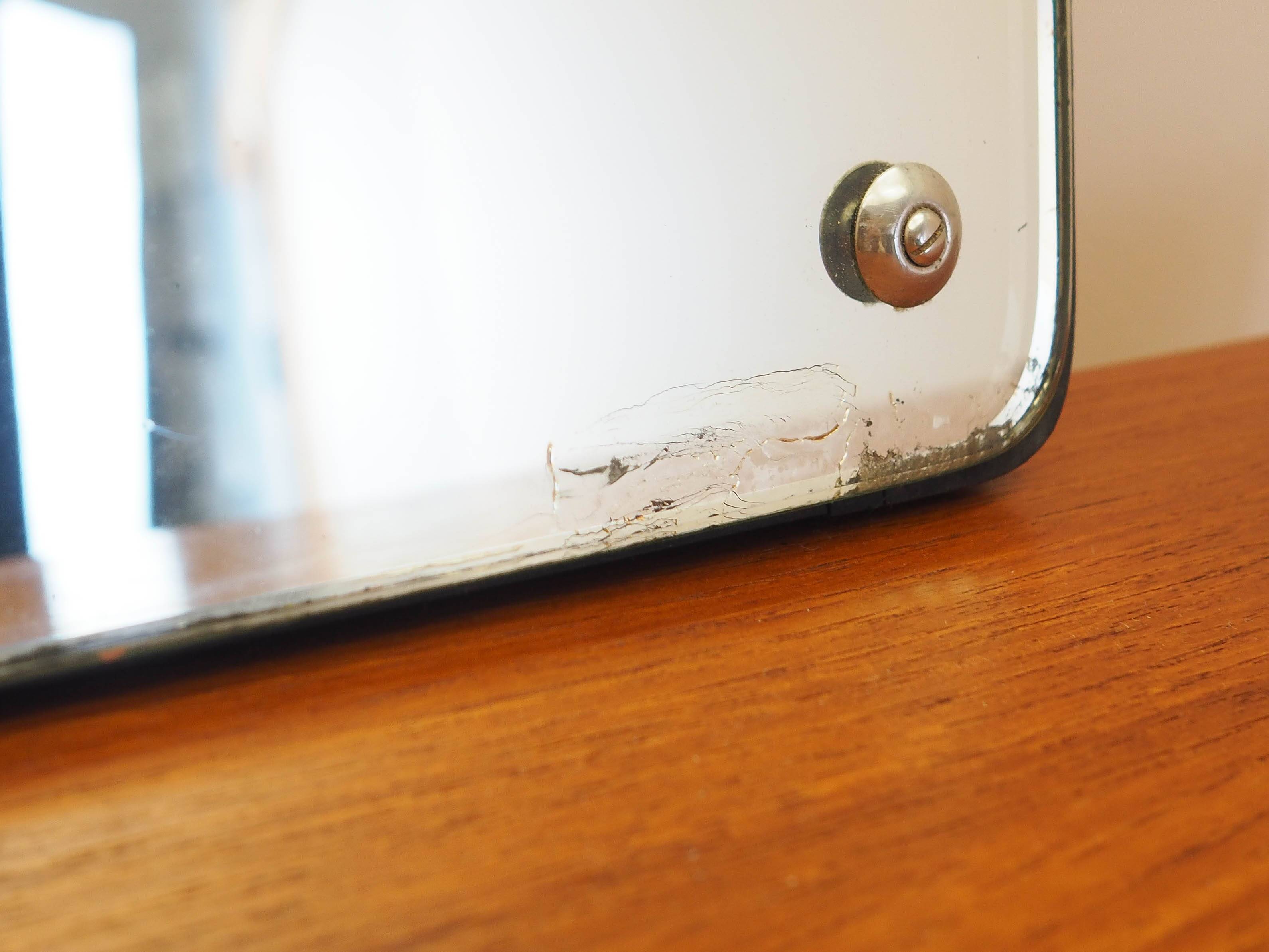 Mirror in a wooden frame, Danish design, 1970s, made in Denmark