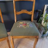 Canvas upholstered chairs