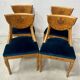 Set of four 20th-century Charles X style maple wood chairs