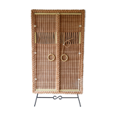 Rattan and wicker cabinet