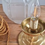 Table lamp in pressed glass