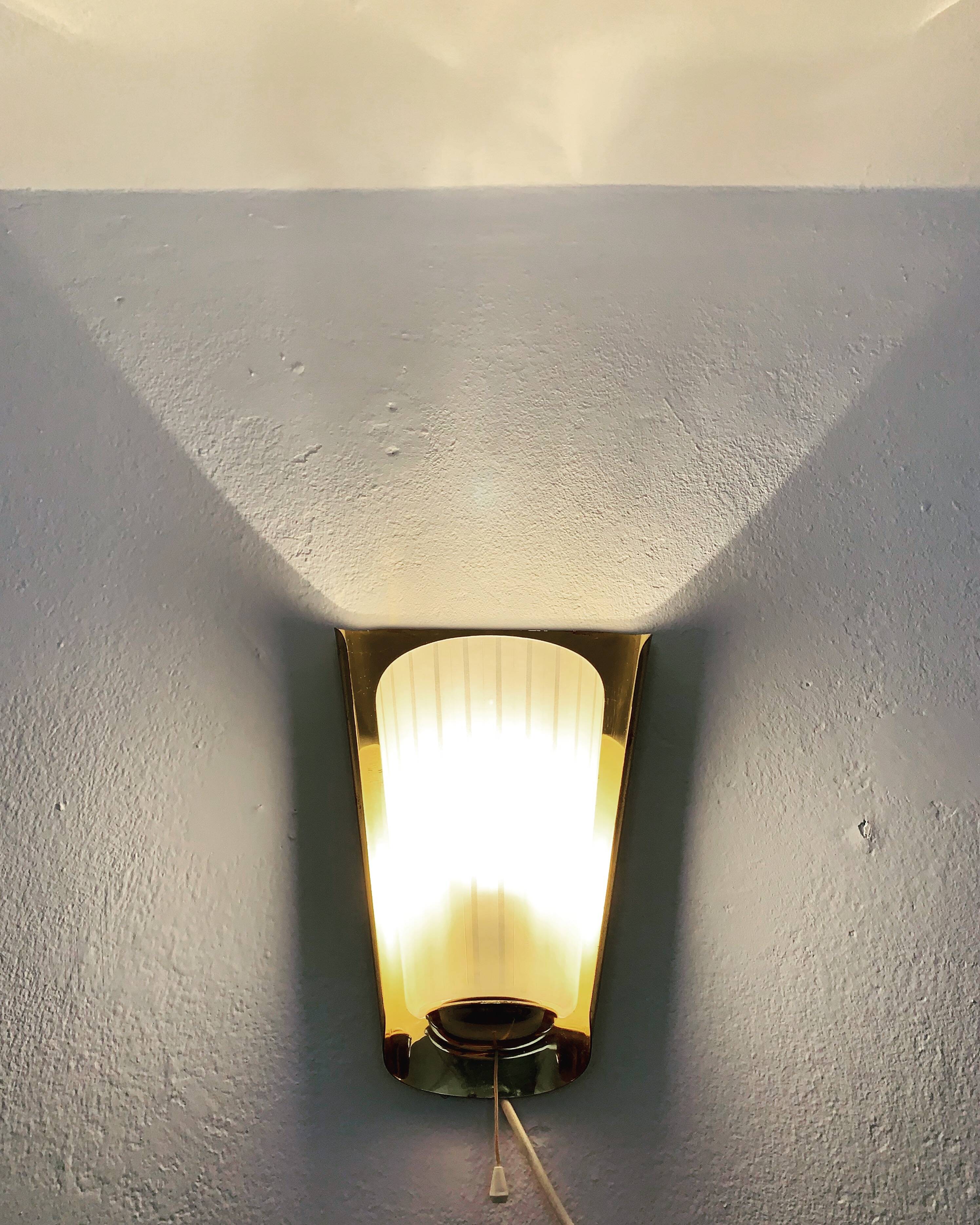 Brass Wall Lamp by Wilhelm Wagenfeld for Peill und Putzler