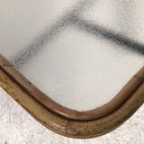 Rattan / glass / metal coffee table