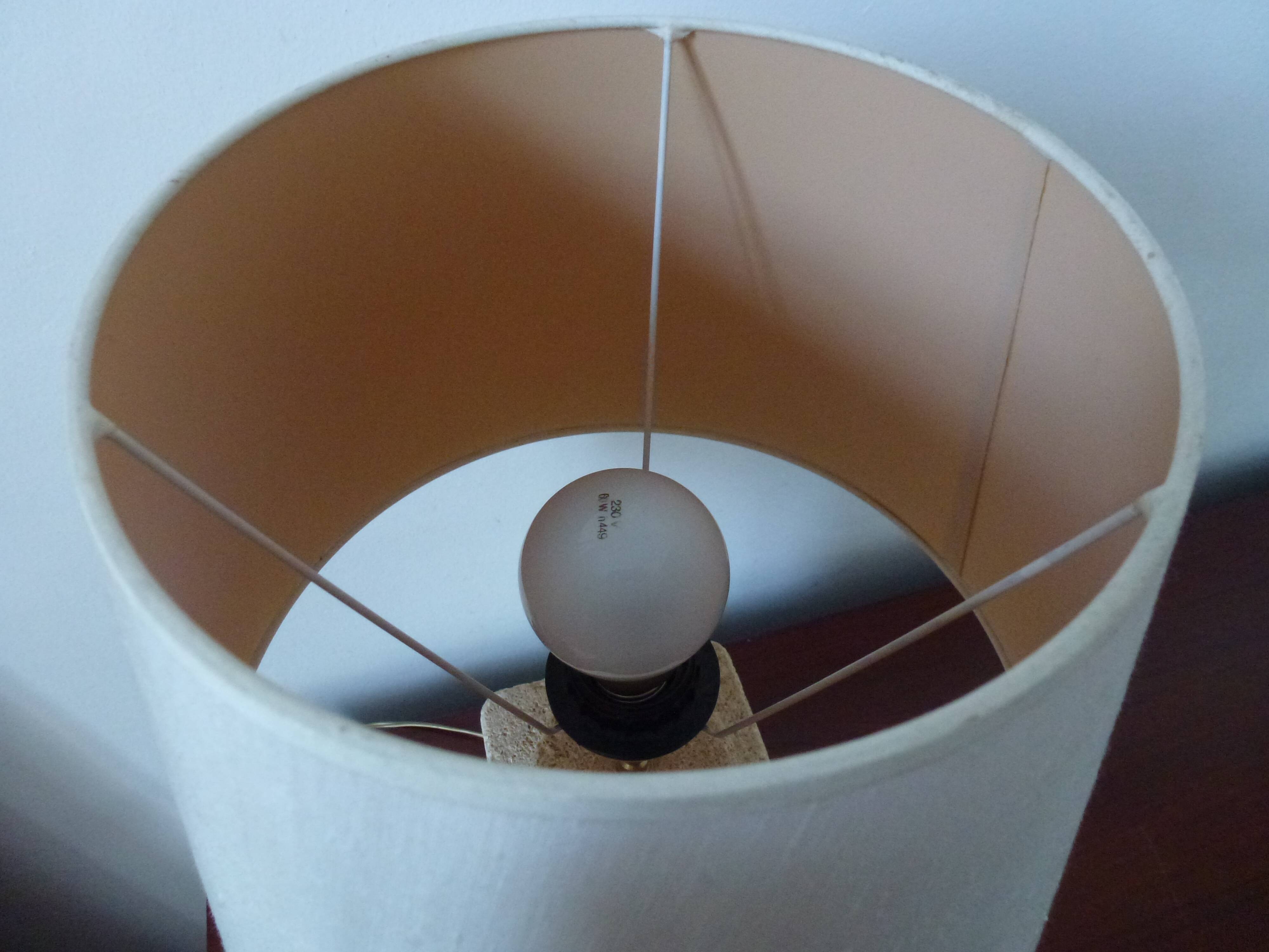 Travertine lamp from the 60s and 70s