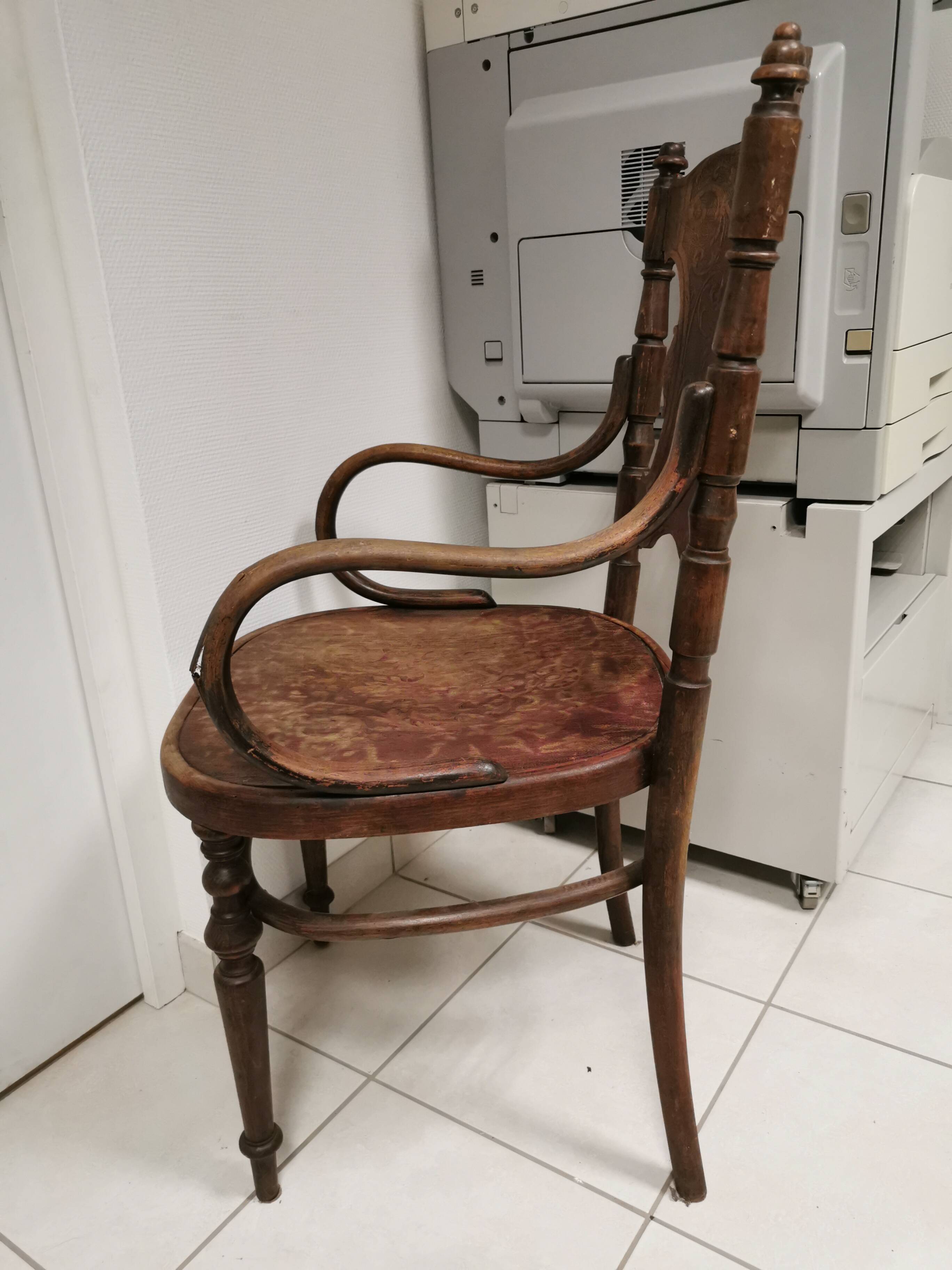 Old fischel armchair, bentwood chair