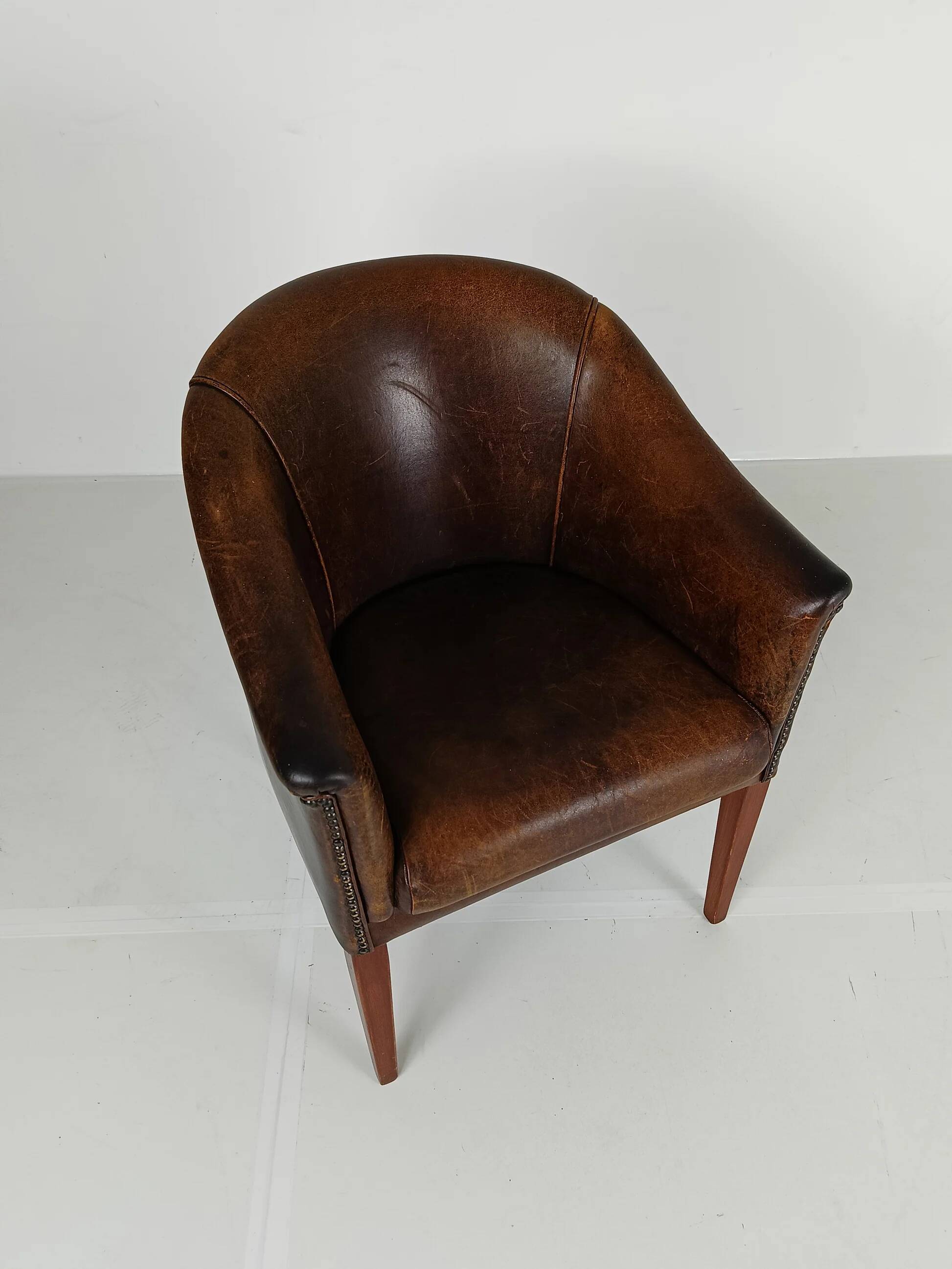 Sheep leather (desk) chair