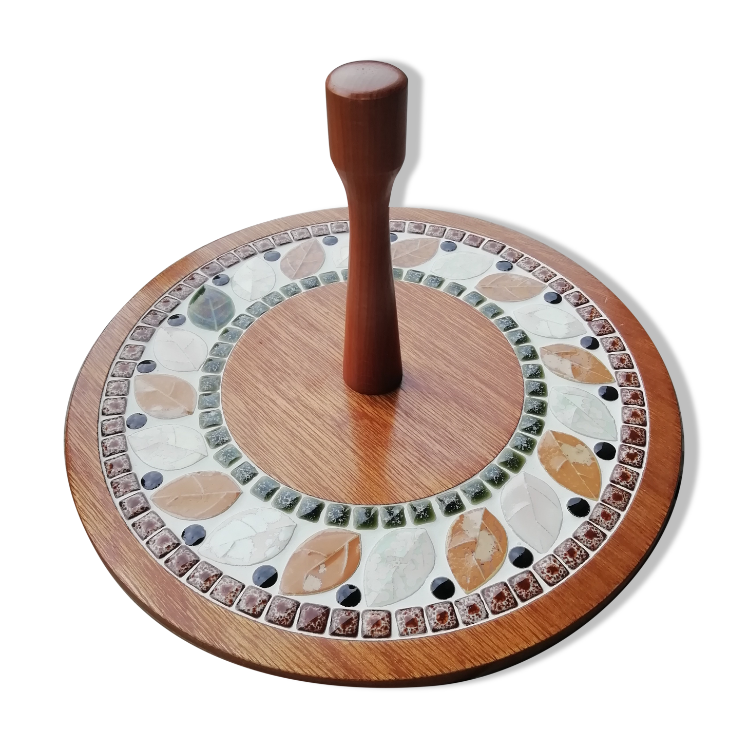 Ceramic wood cheese platter