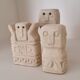 Lot de trois statues de pierre Sumba, Indonésie