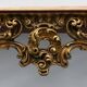 Console en bois doré sculpté avec plateau en marbre rose, style Louis XV / Rococo, It