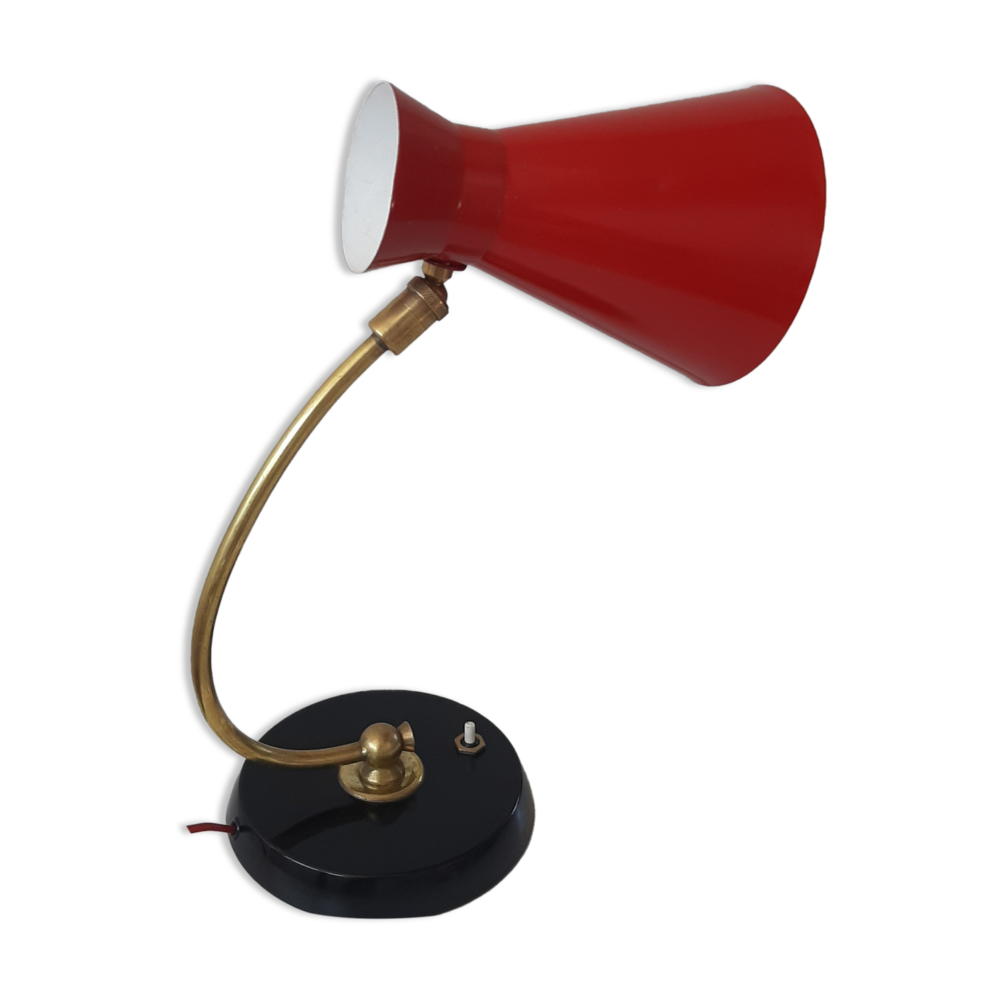 diabolo lamp 50s brass and metal