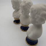 Bustes enfants en biscuit .Capodimonte. 9 cm .