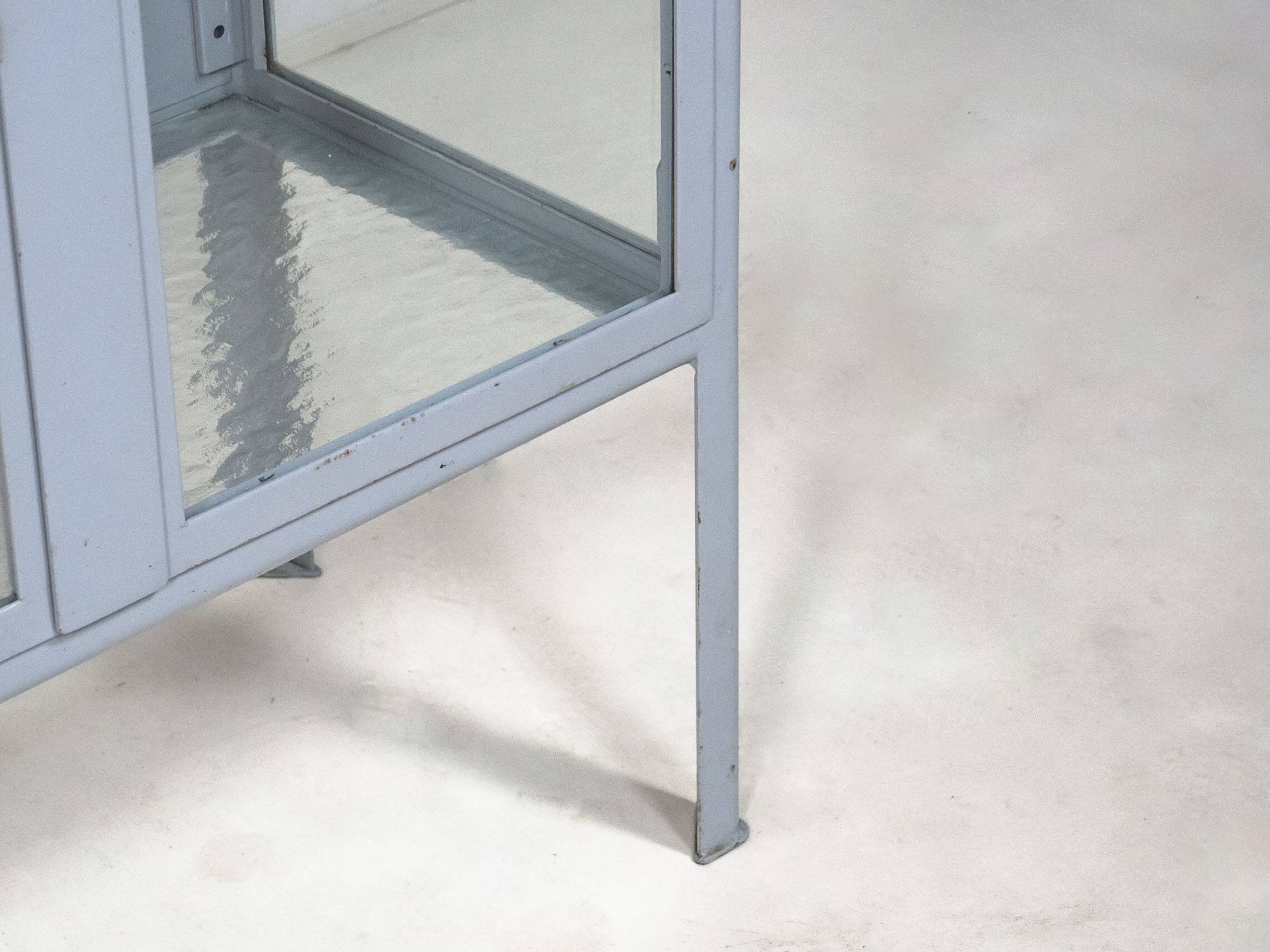 Vintage industrial display cabinet