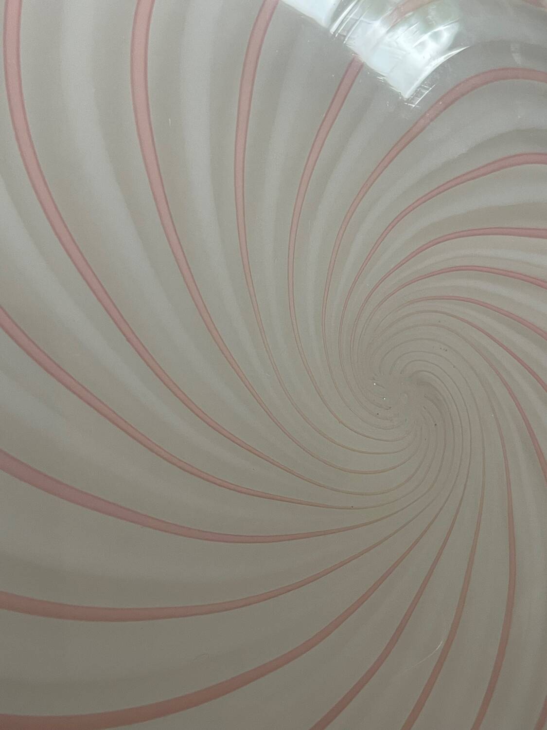 Murano Pink Swirl Glass Ceiling Light by Venini